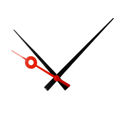 NeXtime Clocks XL clock hands set with silent movement, includes hour, minute, and second hands for wall clock repair.
