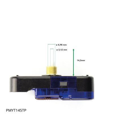 NeXtime Clocks Step Movement 14,5mm (PMYT145TP), gedetailleerde close-up van de uurwerkonderdelen.