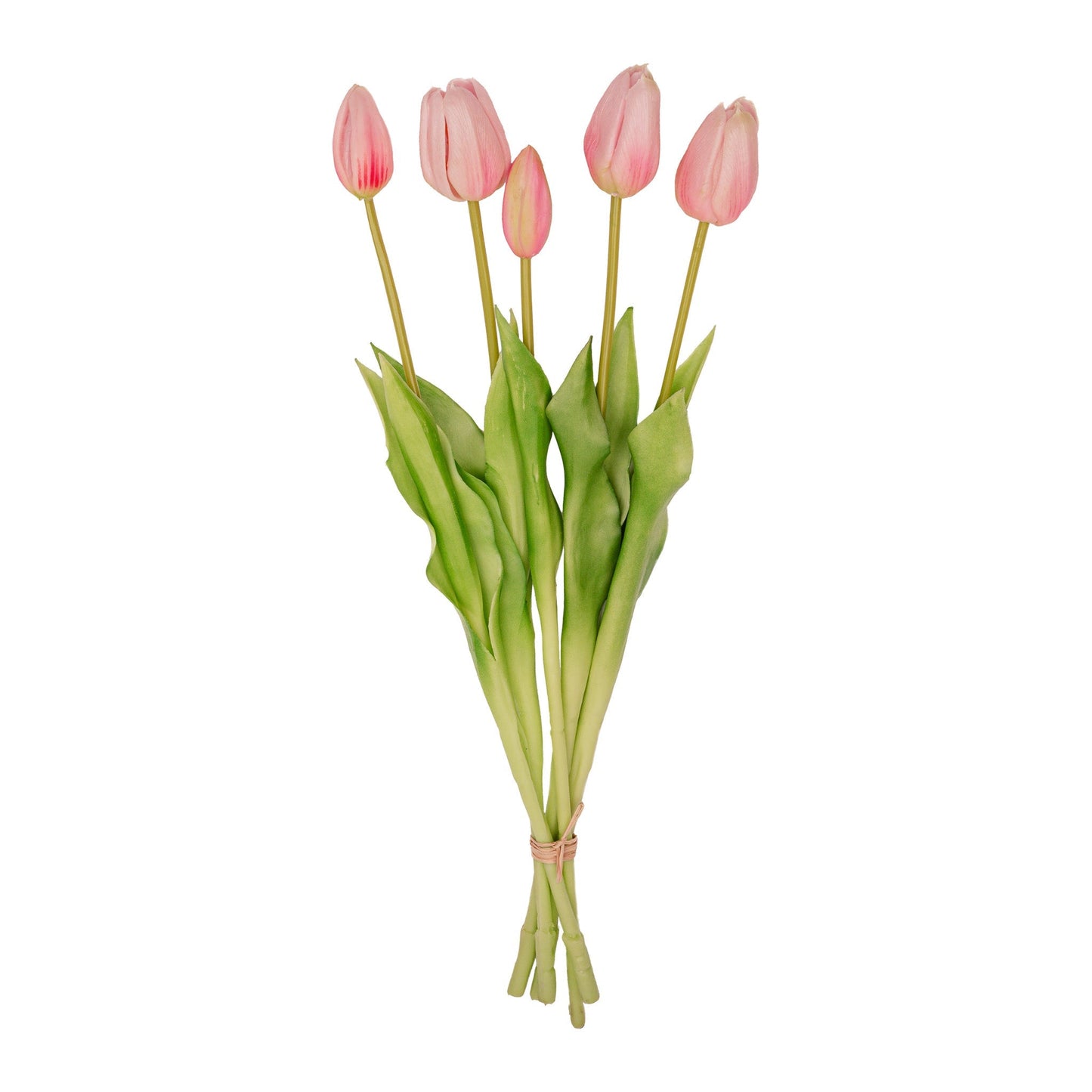 Strawberry Girl Vase + 10x Real Touch Pink Tulips – Silk Artificial Tulips