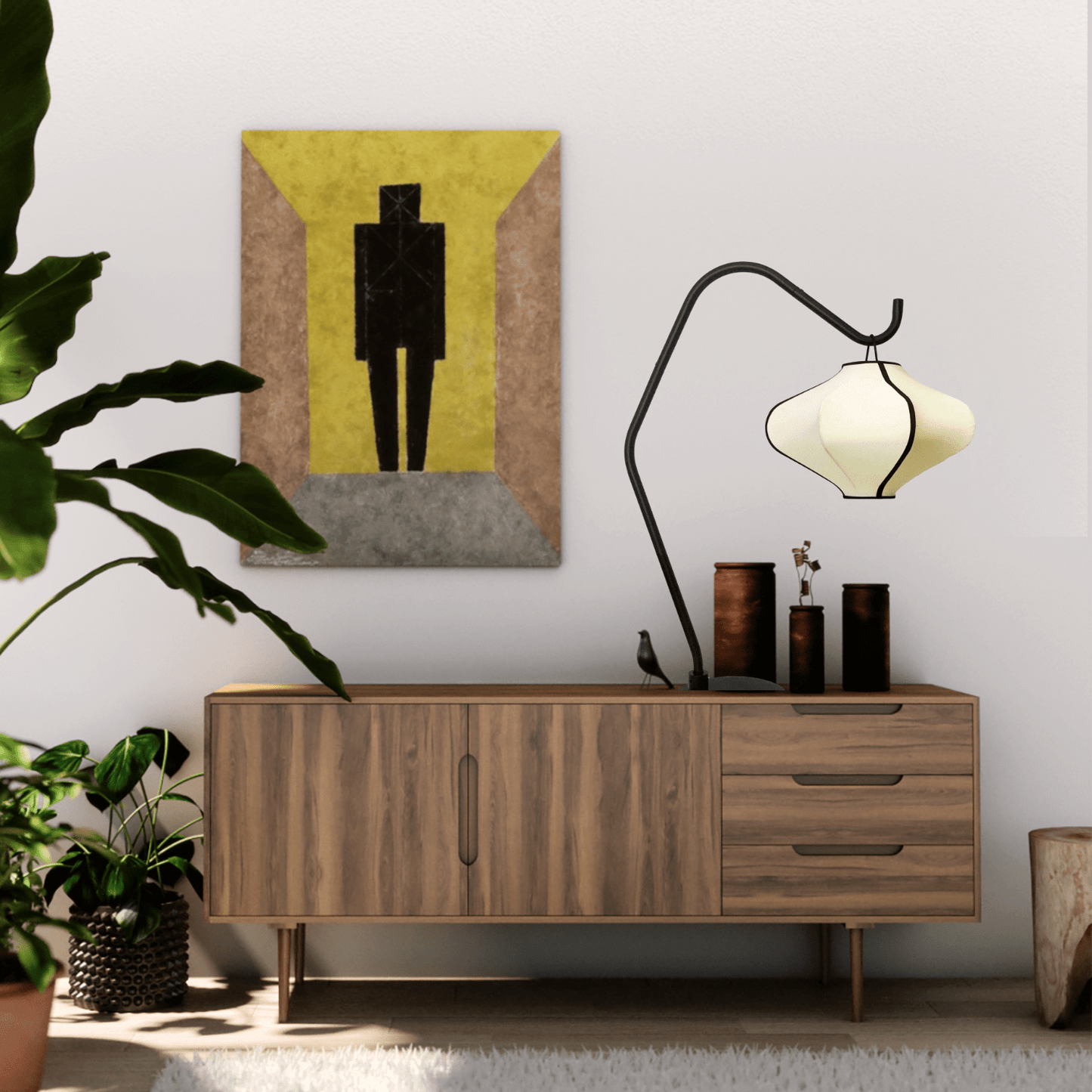 Lamp Shade 40cm-Lantern-Elastic Fabric-"Lumi"