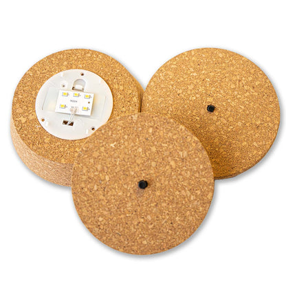 Kork mit LED-Beleuchtung – Terrariumkork mit Licht – 3 Größen erhältlich