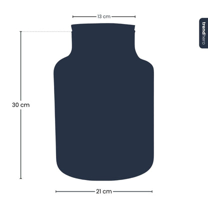 Terrarium-Flaschengarten – Milchig mit LED-Korken – Ø 21 cm ↑ 30 cm – Terrarium mit Korken